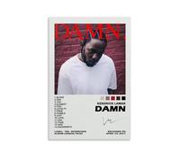 Kendrick Album Lamar Damn Poster pour chambre, art mural esthétique en toile, décoration de chambre à coucher, 30 x 45 cm