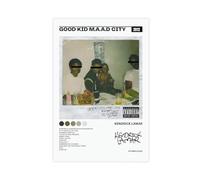 Kendrick Lamar Poster sur toile, Good Kid Maad City Album Cover, Rapper Moderne Art Mural pour Salon Chambre Dortoir Décoration Sans Cadre 50 x 75 cm