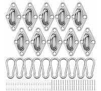 Kendwing Pontet Inox,8 Pièces Crochet Plafond,Crochet Inox a Visser pour Suspendre des Filets,Cordes (8)