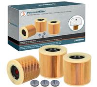 Kenekos - 3x filtres à cartouche Filtres pour aspirateurs eau et poussière Kärcher WD2, WD3, WD3 Premium, MV3, A-Serie, K-Serie, SE 4001, SE 4002, comme 6.414-552.0, 6.414-772.0, 6.414-547.0