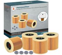 Kenekos - 4x filtres adaptés pour Kärcher WD2,WD3,WD3 Premium, MV3, A,K-Serie, SE 4001, SE 4002, aspirateur eau/poussière, filtre à cartouche 6.414-552.0, 6.414-772.0, 6.414-547.0