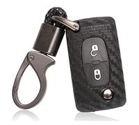 KENGAA Porte - clés de Voiture Carbon Case Silicone clé Couverture pour Peugeot 206 207 208 107 306 307 308 407 408 508 RCZ Apte à Citroen C2 C3 C4 C5 2/3 B (Color Name : 2Button)