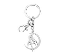 Kengege Porte-clés Sailor M Keychain Moon Keychain Anime Keychain, Argenté, Small