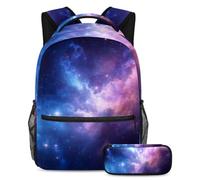 KengjuTesu Ensemble sac à dos 2 pièces pour garçons et filles, grande capacité, tournesols, coq, mooon, cartable avec trousse à crayons, parfait pour les étudiants, les adolescents, les voyages et la
