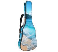 KengjuTesu Étui souple pour guitare acoustique de 109 cm avec sangle à dos et 2 poches, chapeau de sorcière et balai, sans rembourrage, sac à dos imperméable en tissu Oxford pour guitare basse