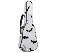 KengjuTesu Étui souple pour guitare acoustique de 109 cm avec sangle à dos et 2 poches, chapeau de sorcière et balai, sans rembourrage, sac à dos imperméable en tissu Oxford pour guitare basse