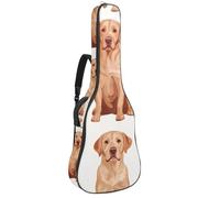 KengjuTesu Étui souple pour guitare acoustique de 109 cm avec sangle à dos et 2 poches Golden Retriever, sans rembourrage, sac à dos imperméable en tissu Oxford pour guitare basse, multicolore, Taille