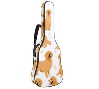 KengjuTesu Étui souple pour guitare acoustique de 109 cm avec sangle à dos et 2 poches Golden Retriever, sans rembourrage, sac à dos imperméable en tissu Oxford pour guitare basse, multicolore, Taille