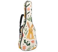 KengjuTesu Étui souple pour guitare acoustique de 109 cm avec sangle à dos et 2 poches, motif animaux d'été, sans rembourrage, sac à dos imperméable en tissu Oxford pour guitare basse, multicolore,