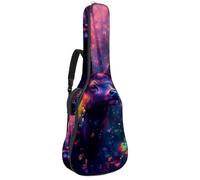 KengjuTesu Étui souple pour guitare acoustique de 109 cm avec sangle à dos et 2 poches, motif cerf de la forêt, sans rembourrage, sac à dos imperméable en tissu Oxford pour guitare basse, multicolore,