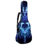 KengjuTesu Étui souple pour guitare acoustique de 109 cm avec sangle à dos et 2 poches, motif dauphin, sans rembourrage, sac à dos imperméable en tissu Oxford pour guitare basse, multicolore, Taille