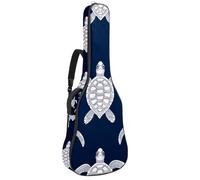 KengjuTesu Étui souple pour guitare acoustique de 109 cm avec sangle à dos et 2 poches Motif libellule bleue, sans rembourrage, sac à dos imperméable en tissu Oxford pour guitare basse, Multicolore 9