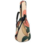 KengjuTesu Étui souple pour guitare acoustique de 109 cm avec sangle à dos et 2 poches Motif libellule bleue, sans rembourrage, sac à dos imperméable en tissu Oxford pour guitare basse, Multicolore 7
