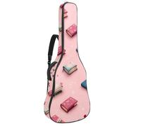 KengjuTesu Étui souple pour guitare acoustique de 109 cm avec sangle à dos et 2 poches, motif livres magiques, sac à dos sans rembourrage, sac à dos imperméable en tissu Oxford pour guitare basse
