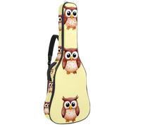 KengjuTesu Étui souple pour guitare acoustique de 109 cm avec sangle à dos et 2 poches, motif livres magiques, sac à dos sans rembourrage, sac à dos imperméable en tissu Oxford pour guitare basse