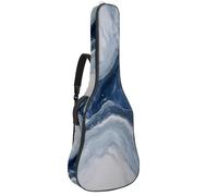 KengjuTesu Étui souple pour guitare acoustique de 109 cm avec sangle à dos et 2 poches, motif marbre gris, sans rembourrage, sac à dos imperméable en tissu Oxford pour guitare basse, multicolore,