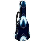 KengjuTesu Étui souple pour guitare acoustique de 109 cm avec sangle à dos et 2 poches, sorcières d'Halloween, sans rembourrage, sac à dos imperméable en tissu Oxford pour guitare basse, Multicolore 9