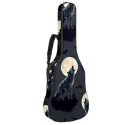 KengjuTesu Étui souple pour guitare acoustique de 109 cm avec sangle à dos et 2 poches, sorcières d'Halloween, sans rembourrage, sac à dos imperméable en tissu Oxford pour guitare basse, Multicolore