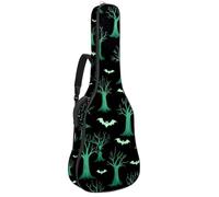 KengjuTesu Étui souple pour guitare acoustique de 109 cm avec sangle à dos et 2 poches, sorcières d'Halloween, sans rembourrage, sac à dos imperméable en tissu Oxford pour guitare basse, multicolore 2