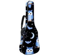 KengjuTesu Étui souple pour guitare acoustique de 109 cm avec sangle à dos et 2 poches, sorcières d'Halloween, sans rembourrage, sac à dos imperméable en tissu Oxford pour guitare basse, Multicolore 5