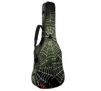 KengjuTesu Étui souple pour guitare acoustique de 109 cm avec sangle à dos et 2 poches Spider and Web, sac à dos sans rembourrage en tissu Oxford imperméable pour guitare basse, multicolore, Taille