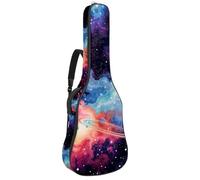 KengjuTesu Étui souple pour guitare acoustique de 109 cm avec sangle à dos et 2 poches Star Milky Way, sans rembourrage, sac à dos imperméable en tissu Oxford pour guitare basse, multicolore, Taille