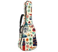 KengjuTesu Housse souple de 109 cm pour guitare acoustique avec sangle à dos et 2 poches, architecture anglaise, sans rembourrage, sac à dos imperméable en tissu Oxford pour guitare basse,
