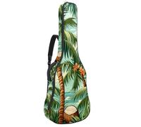 KengjuTesu Housse souple de 109 cm pour guitare acoustique avec sangle à dos et 2 poches en forme de noix de coco et arbre, sans rembourrage, sac à dos imperméable en tissu Oxford pour guitare basse,