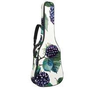 KengjuTesu Housse souple pour guitare acoustique de 109 cm avec sangle à dos et 2 poches Motif BlackBerry Sans rembourrage Sac à dos imperméable en tissu Oxford pour guitare basse, multicolore, Taille
