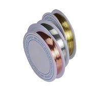 Kenhihi 3 rouleaux, fil de cuivre, fil perlé pour la production de bijoux, ligne de production de bijoux, fil perlé, ligne artisanale, ligne de production de bijoux, courbe pliable (calibre 30)