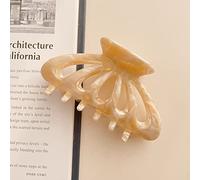 Keninll Pinces à cheveux pour femme - Épingle à cheveux simple - 9 cm - Caramel - Couleur du lait - Tempérament creux - Pour l'été et l'automne - Tendance - Français