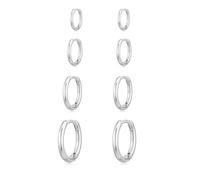 Kenivira 925 Boucle d’Oreille En Argent Sterling Pour Femmes 4 Paires Petites Boucles d’Oreilles Créoles En Argent Boucles d’Oreilles Hypoallergéniques Pour Femmes Filles 6/8/10/12 mm