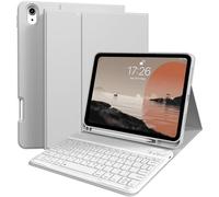 Kenke - Étui pour iPad 10e génération avec clavier 10,9 pouces 2022, étui pour clavier Bluetooth sans fil amovible et léger avec support pour stylet latéral gauche intégré pour
