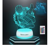 KENLUMO 2PACK Veilleuse Noël Enfant Cadeau Lampe de nuit LED spiderman Lampe de chevet télécommande Touchez pour changer de couleur