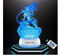 KENLUMO Lampe JINX Cadeau Noël enfant League of Legends Lampe de chevet LED télécommande Touchez pour changer de couleur decoration