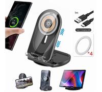 KENLUMO Support Téléphone-Ajustable Recharge sans fil magnétique, Portable Support Téléphone-Tablette pour iPhone ,Samsung,Android.