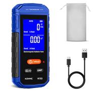KENMIC Détecteur EMF, Détecteur de Champ électromagnétique Portable avec écran LCD numérique, Adapté aux inspections EMF à Domicile et en extérieur et à la Chasse aux fantômes - Bleu