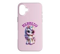 Kennedy Adorable Motif Licorne pour Fille Nom Kennedy Coque pour iPhone 16 Plus