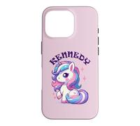 Kennedy Adorable Motif Licorne pour Fille Nom Kennedy Coque pour iPhone 16 Pro