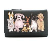 Kennel Crew Grand sac à main à trois volets par Mala - Portefeuille en cuir véritable avec protection RFID, emplacements pour cartes et sac à poussière cadeau - Gris foncé - 14 × 9 × 3 cm, gris, L