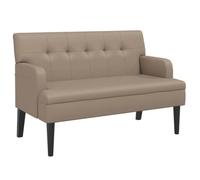 KENNETH@ Banquette,contemporain,Banc avec dossier cappuccino 112x65,5x75 cm similicuir CL4267321