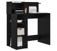 Kenneth@ Bureau - 1 PERSONNE - Table d'ordinateur - avec Rangement - Chêne noir 90x48x101,5 cm - LL1085