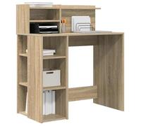 Kenneth@ Bureau - 1 PERSONNE - Table d'ordinateur - avec Rangement - Chêne sonoma 90x48x101,5 cm - LL1086