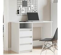 Kenneth@ Bureau - 1 PERSONNE - Table d'ordinateur - blanc 102x50x75 cm - bois d'ingénierie LL833