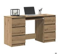 Kenneth@ Bureau - 1 PERSONNE - Table d'ordinateur - chêne artisanal - 140x50x77 cm - bois d'ingénierie LL726