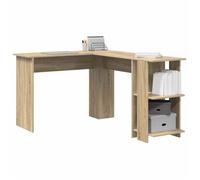 Kenneth@ Bureau d'angle - 1 PERSONNE - Table d'ordinateur - avec Rangement - Chêne sonoma 140x113.5x75 cm - LL1110