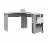 Kenneth@ Bureau d'angle - 1 PERSONNE - Table d'ordinateur - avec Rangement - Gris Sonoma 140x113.5x75 cm - LL1113