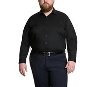 Kenneth Cole Dress Shirt Big and Tall Solid Chemise, Noir, 48 cm Cou 86 cm-89 cm Manche Homme