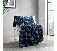Kenneth Cole Couverture Polaire en Peluche, décoration d'intérieur Confortable pour lit ou canapé, 127 x 178 cm, Bleu