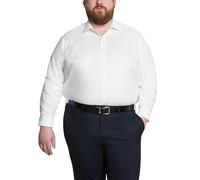 Kenneth Cole Dress Shirt Big and Tall Solid Chemise, Blanc, L (42 cm Hals Ärmel 89/91 cm) Homme